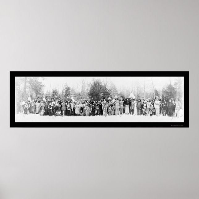 Póster Iroquois Índios Foto 1914 (Frente)