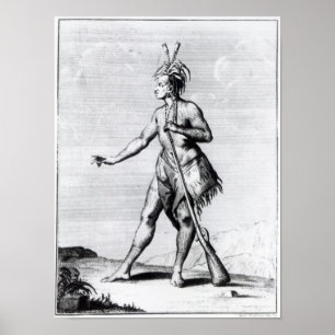 Poster Iroquois Man, inhabitant of Canada