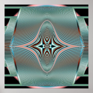 Póster irradiando ondas