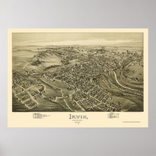Poster Irwin, PA Panorâmica - 1897