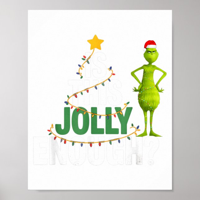 Poster Is This Jolly Enough Funny Christmas Tree Lights H (Frente)