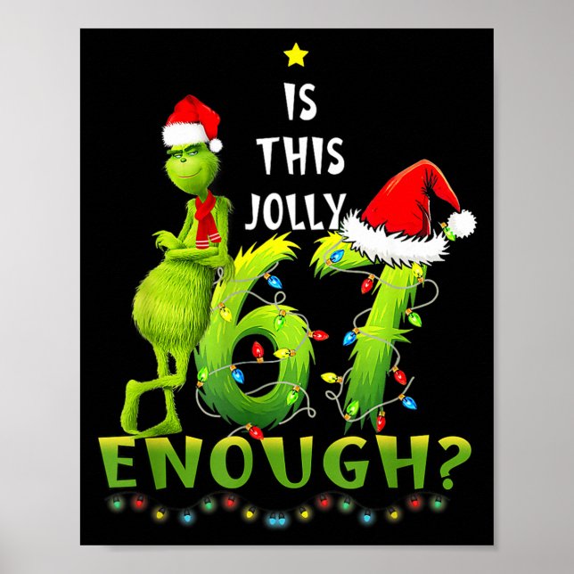 Poster Is This Jolly Enough,green Christmas Tree Light Me (Frente)