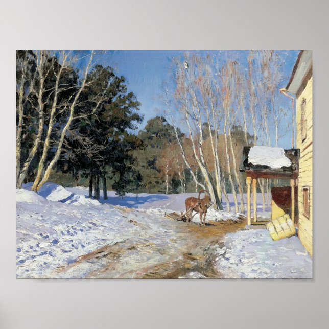 Poster Isaac Levitan - Março (Frente)