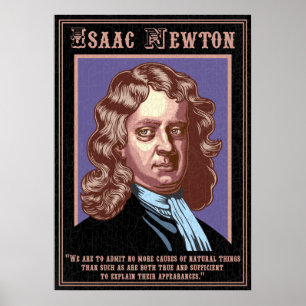 Póster Isaac Newton - Causas