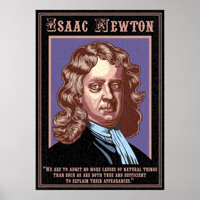 Póster Isaac Newton - Causas (Frente)
