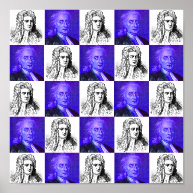 Póster Isaac Newton pop art (Frente)