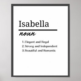 Poster Isabella, Definição de Nome Personalizado para Rap