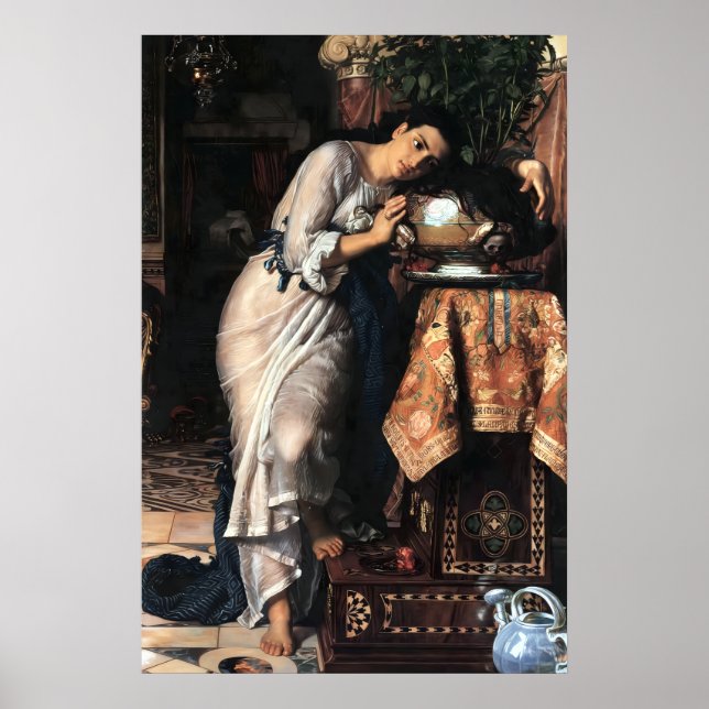 Poster Isabella e o Vaso de Manjericão por William Hunt (Frente)
