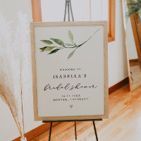 ISABELLA Elegante Bridal Shower Bem-vindo com Verd