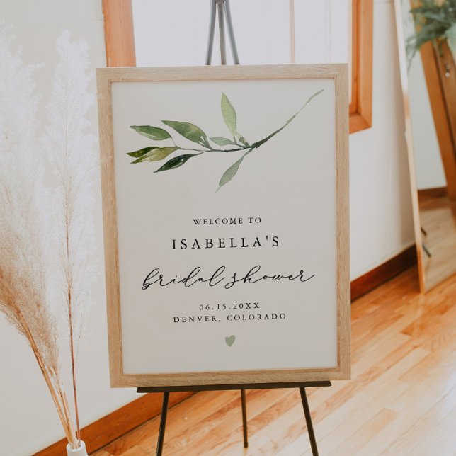Poster ISABELLA Elegante Bridal Shower de Boas-Vindas com (Criador carregado)