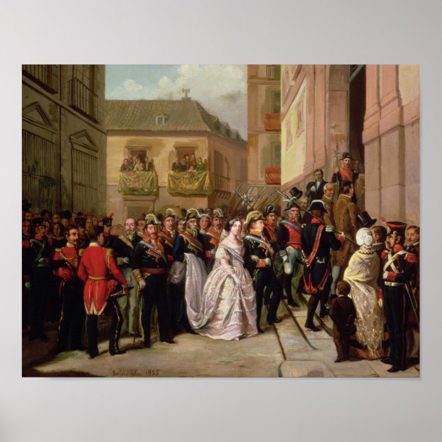 Póster Isabella II da Espanha e seu marido (Frente)