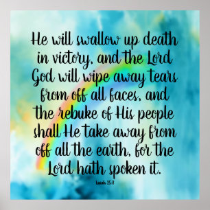 Poster Isaiah 25:8