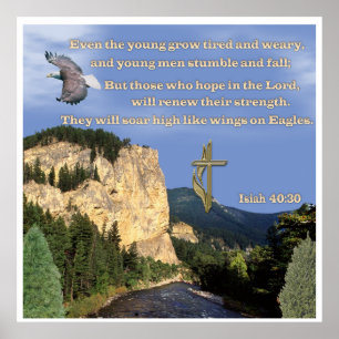 Póster Isaiah 40:30-31