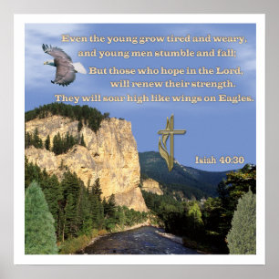 Póster Isaiah 40:30-31