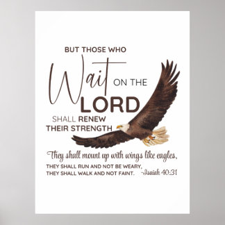 Poster Isaiah 40:31 Aqueles que Esperam na Escritura do S