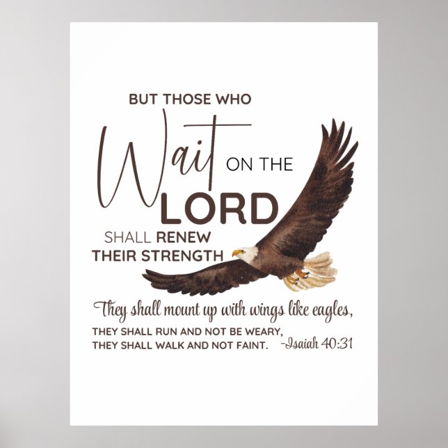 Poster Isaiah 40:31 Aqueles que Esperam na Escritura do S (Frente)