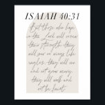 Poster Isaiah 40:31 Arca Mínima Boho Beige<br><div class="desc">Mas aqueles que esperam pelo Senhor irão renovar sua força...  - Isaiah 40:31 Manuscrito Mínimo do Arco de Boho Beige</div>