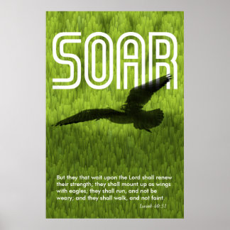 Poster Isaiah 40:31 Bíblia Verse Eagle