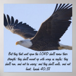 Póster Isaiah 40:31 Dons de Destino do Amor pela Paz em Á