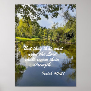 Poster Isaiah 40:31 Mas eles que esperam pelo Senhor