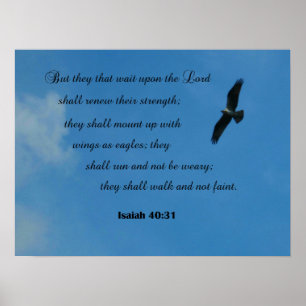 Póster Isaiah 40:31 Mas eles que esperam pelo Senhor...