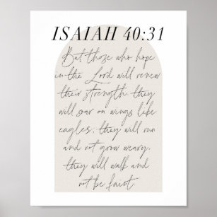 Poster Isaiah 40:31 Minimal Boho Beige Arch