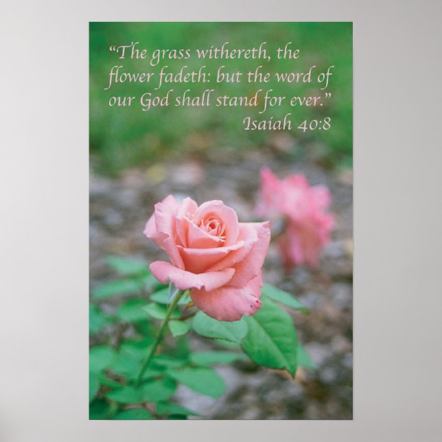 Póster Isaiah 40:8 (Frente)