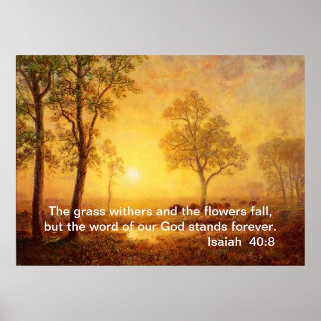 Poster Isaiah 40:8,Albert Bierstadt (Frente)