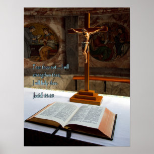 Poster Isaiah 41:10 Bíblia e Cruz