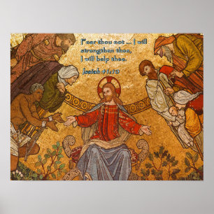 Poster Isaiah 41:10 Jesus Mosaico