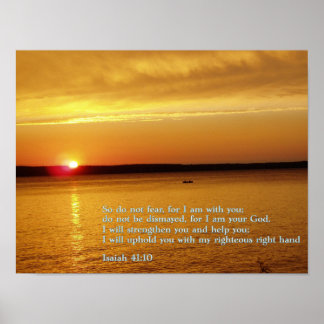 Poster Isaiah 41:10 Sunset