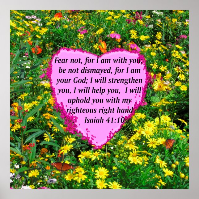 POSTER ISAIAH 41:10 WILDFLOWER PHOTO DESIGN (Frente)