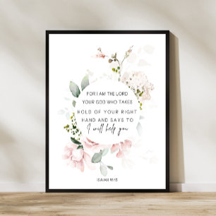 Poster Isaiah 41:13 Bíblia Verse