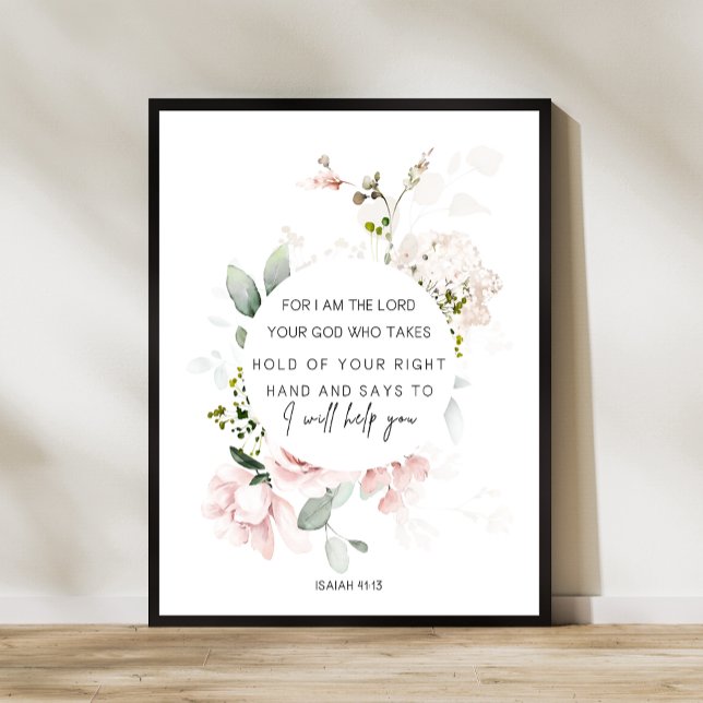 Poster Isaiah 41:13 Bíblia Verse (Criador carregado)