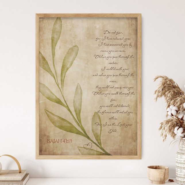 Poster Isaiah 43:1-3 Bible Verse Wall Art Printable Scrip (Criador carregado)