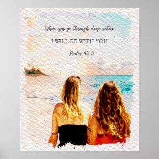Poster Isaiah 43 2 Watercolor Madre Filha Mar Vista