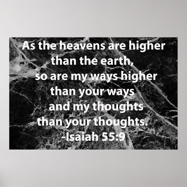 Póster Isaiah 55:9 (Frente)