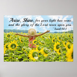 Poster Isaiah 60:1 Sente-se para sua luz