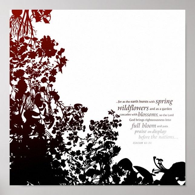 Póster Isaiah 61:11 (Frente)