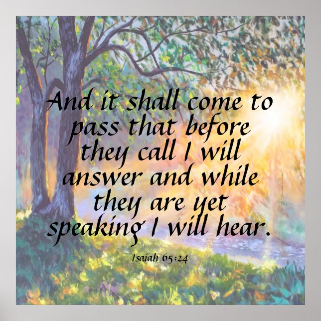 Poster Isaiah 65:24 (Frente)