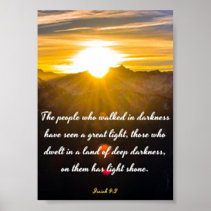 Poster Isaiah 9:2 - Verso Bíblia