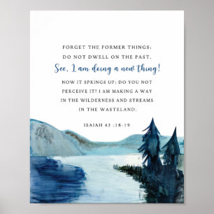 Poster Isaías 43:18-19 Eis que faço uma coisa nova