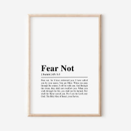 Poster Isaías 43:1-3 Medo Não