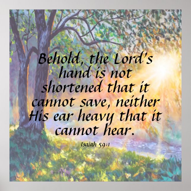 Poster Isaías 59:1 (Frente)