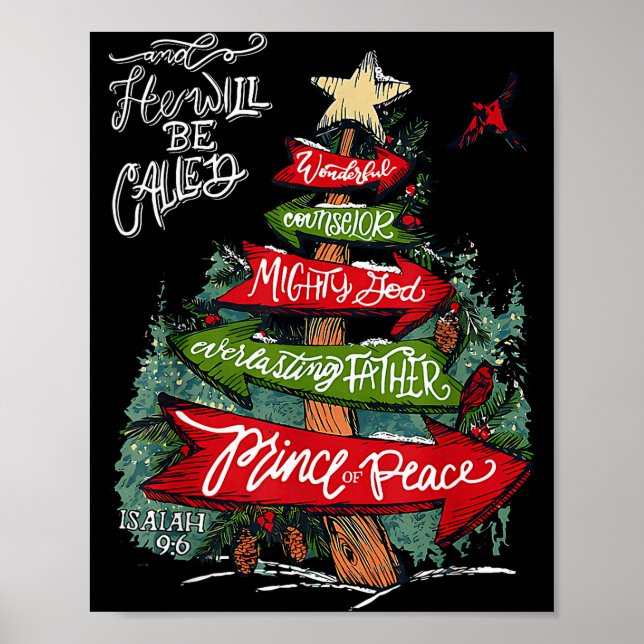 Poster Isaías 9_6 E Ele Será Chamado Jesus Natal C (Frente)