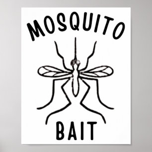 Poster Isca de Mosquito Engraçado Acampamento Fogueira Ao