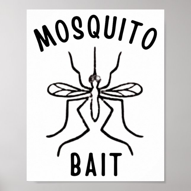 Poster Isca de Mosquito Engraçado Acampamento Fogueira Ao (Frente)