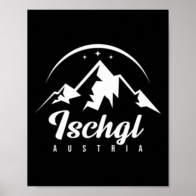 Poster Ischgl Austria Ski Resort Skiting Snowboard Souv (Frente)