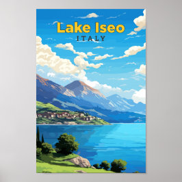 Poster Iseo Ilustração de arte em Viagem