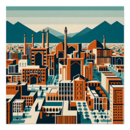 Póster Isfahan - design persa (iraniano)